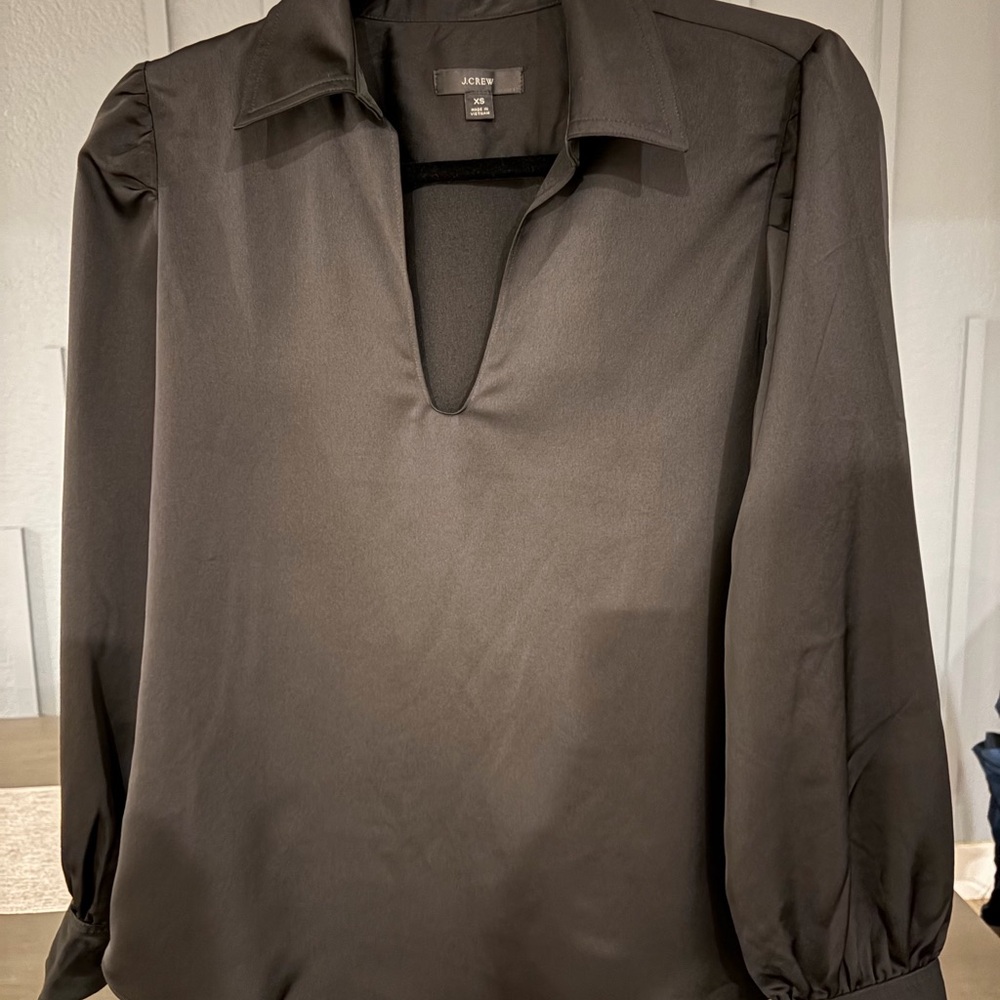 J. Crew Women's Elegant Charcoal Blouse
